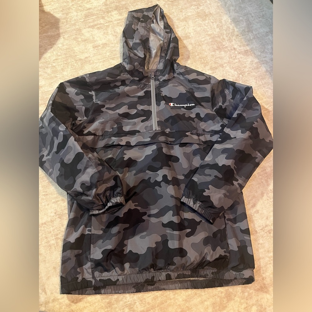 Champion Black and Gray Camo Jacket